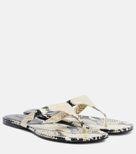 Archer snake-effect leather thong sandals - Khaite - Modalova