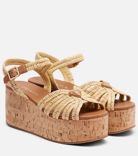 Prada Crochet wedge sandals - Prada - Modalova