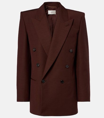 Double-breasted wool and mohair blazer - Saint Laurent - Modalova