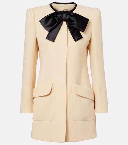 Valentino Tie-neck virgin wool coat - Valentino - Modalova