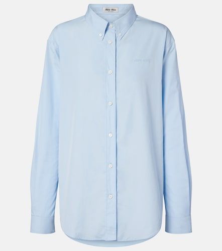 Camicia in popeline di cotone - Miu Miu - Modalova