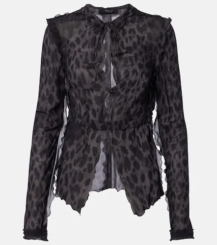 Gucci Leopard-printed silk blouse - Gucci - Modalova