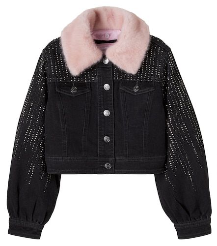 Chaqueta de denim adornada - Monnalisa - Modalova