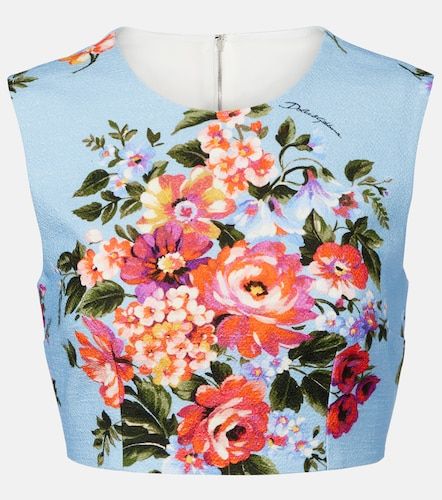 Top de algodón floral - Dolce&Gabbana - Modalova