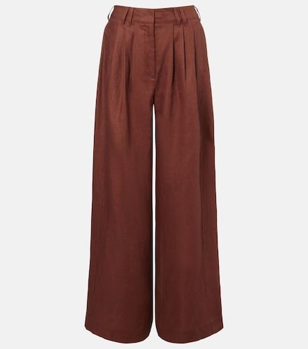 Pantaloni Parker in lino a vita alta e gamba larga - Posse - Modalova