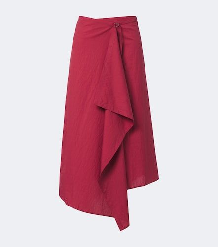 Falda envolvente en mezcla de algodón drapeada - Brunello Cucinelli - Modalova