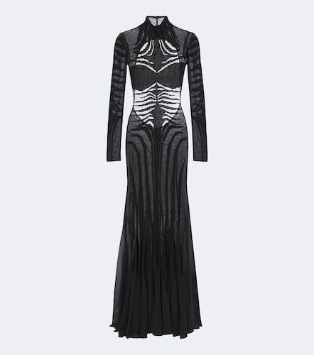 Abito lungo in misto seta - Roberto Cavalli - Modalova