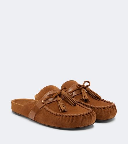 Malvin leather-trimmed suede mules - Isabel Marant - Modalova
