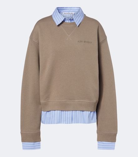 Layered cotton jersey sweatshirt - Acne Studios - Modalova