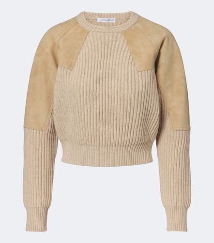 Pullover in lana e cashmere con pelle - Max Mara - Modalova