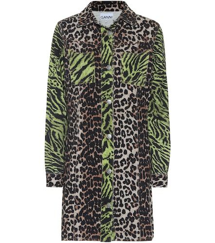 Abito di jeans a stampa leopardata e tigrata - Ganni - Modalova