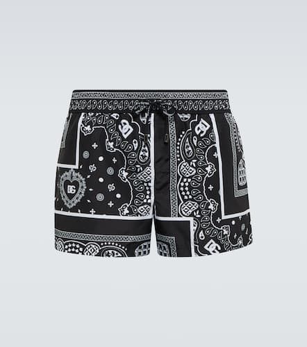 Bandana printed swim shorts - Dolce&Gabbana - Modalova