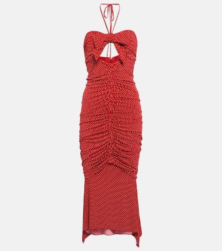 Polka-dot ruched cutout midi dress - Alexandre Vauthier - Modalova