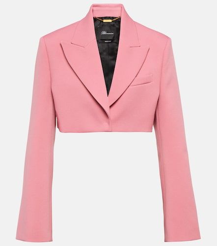 Blumarine Blazer de crepé cropped - Blumarine - Modalova