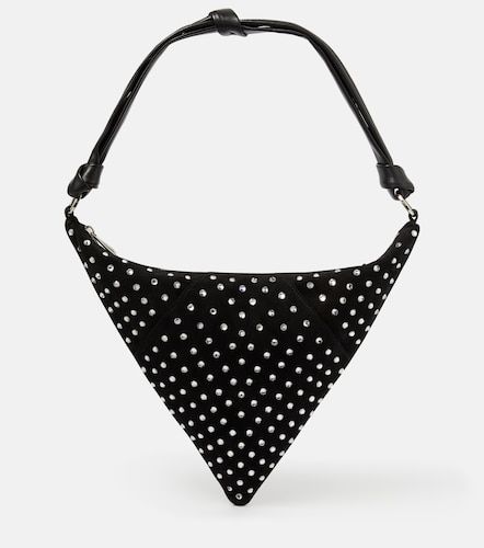 Borsa a spalla Cameron in suede - Amina Muaddi - Modalova