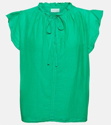 Top Melanie in voile di cotone e seta - Velvet - Modalova