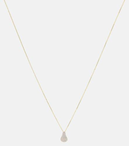 Droplet 14kt pendant necklace with diamonds - Stone and Strand - Modalova