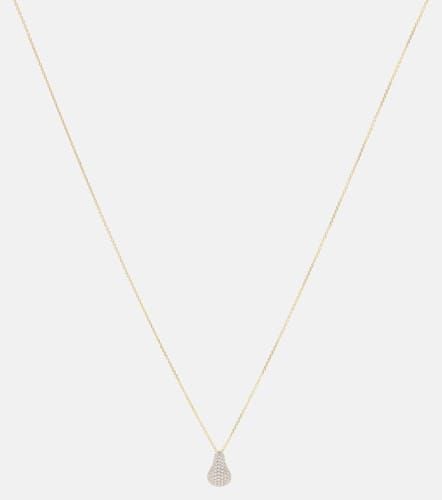 Droplet 14kt pendant necklace with diamonds - Stone and Strand - Modalova