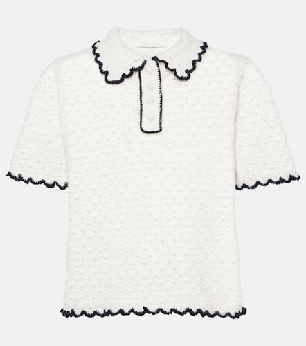 Halliday pointelle scalloped polo shirt - Zimmermann - Modalova