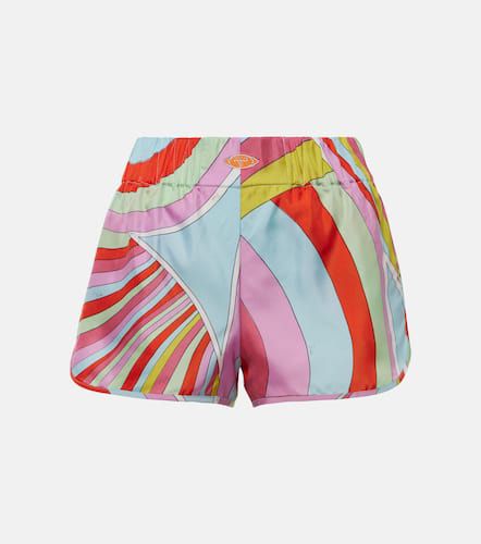 Shorts en sarga de seda estampada - Pucci - Modalova