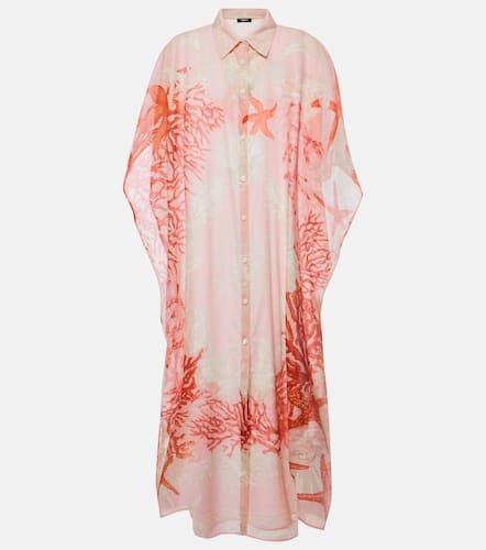 Barocco Sea cotton and silk beach cover-up - Versace - Modalova