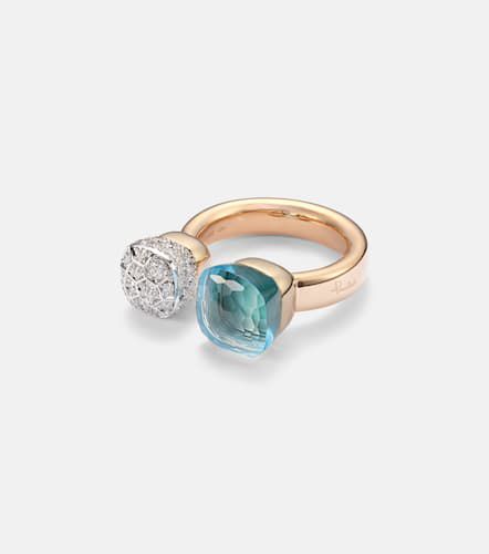 Nudo 18kt rose and white ring with topaz and diamonds - Pomellato - Modalova