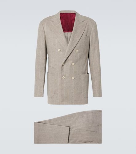 Striped wool and cashmere suit - Brunello Cucinelli - Modalova