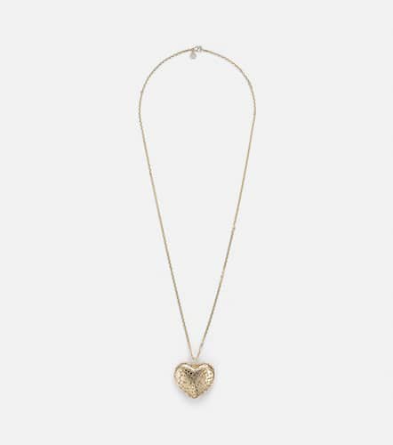 Puffy Icon Wallpaper Heart 14kt necklace with diamonds - Sydney Evan - Modalova