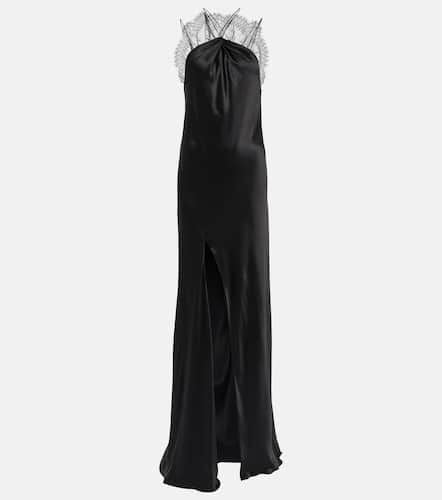 Vestido de fiesta de satén de seda con encaje - Givenchy - Modalova