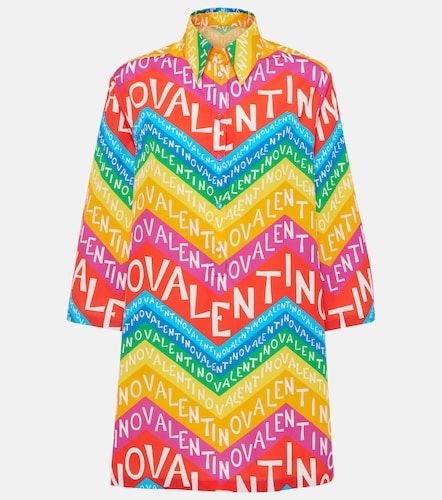 Abito chemisier in cotone con logo - Valentino Garavani - Modalova