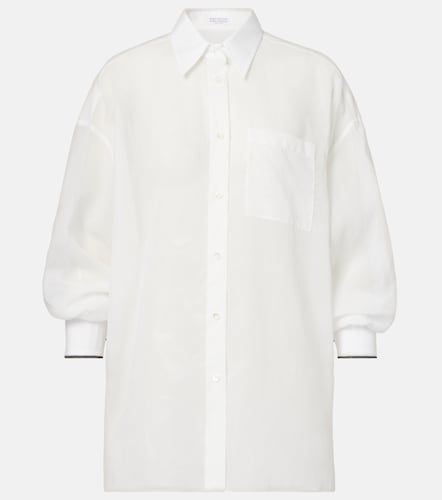 Camicia in popeline di cotone - Brunello Cucinelli - Modalova