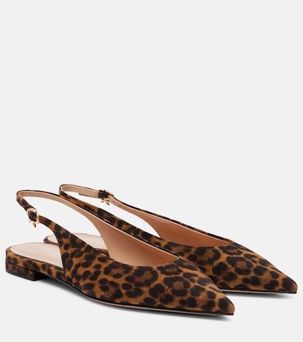 Robbie leopard-print suede slingback flats - Gianvito Rossi - Modalova