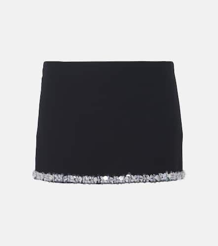 Sequined silk and wool crÃªpe cady miniskirt - Gucci - Modalova