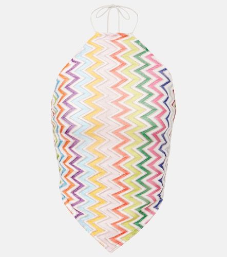 Zigzag knitted open-back halterneck top - Missoni - Modalova