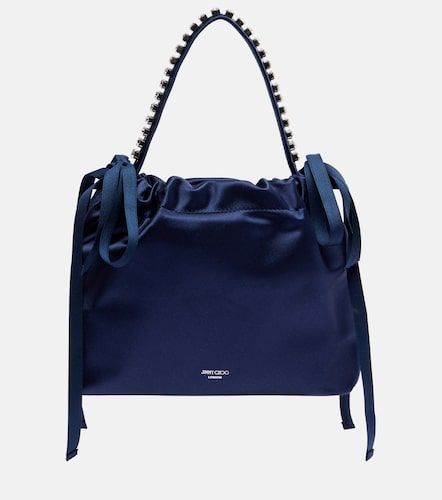 Drawstring Mini embellished satin top-handle bag - Jimmy Choo - Modalova