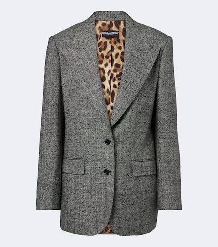 Virgin wool tweed blazer - Dolce&Gabbana - Modalova