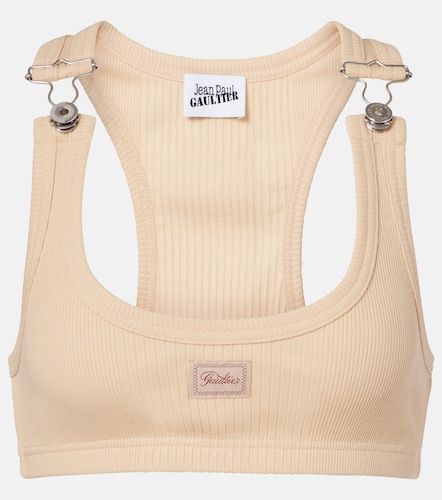 Ribbed-knit cotton bra top - Jean Paul Gaultier - Modalova