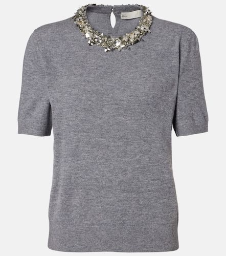 Embellished wool and cashmere top - Tory Burch - Modalova
