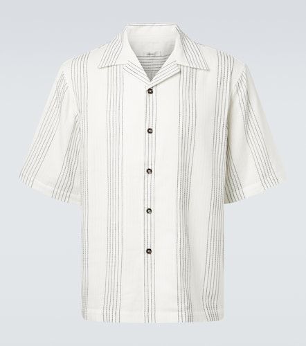 Camicia bowling Textured Striped in cotone a righe - Commas - Modalova
