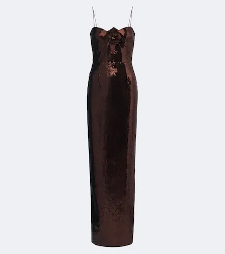 Cece floral-applique sequined gown - Rebecca Vallance - Modalova
