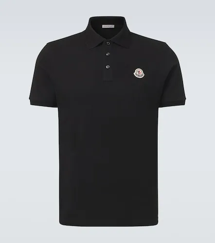 Polo in piqué di cotone con logo - Moncler - Modalova