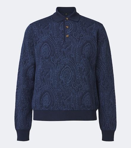 Pullover polo in misto lana paisley - Etro - Modalova
