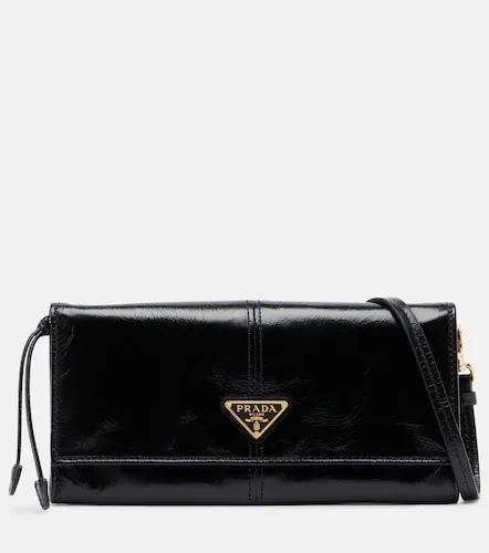 Prada Logo leather pouch with strap - Prada - Modalova