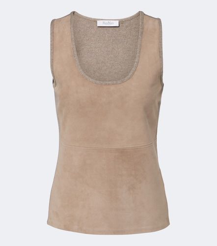 Wool and cashmere-paneled suede top - Max Mara - Modalova