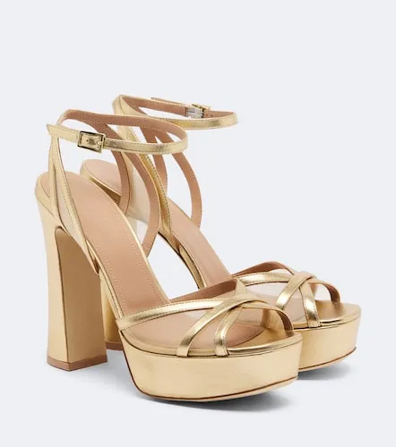 Sylvie leather and mesh platform sandals - Malone Souliers - Modalova