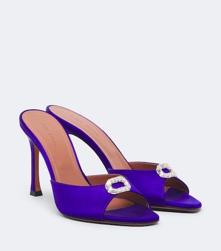 Mules Mini Camelia in raso - Amina Muaddi - Modalova