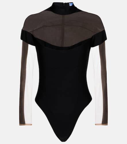 Mugler Paneled mesh bodysuit - Mugler - Modalova