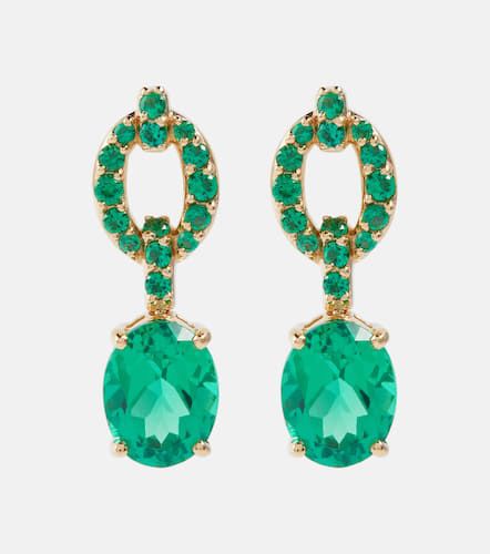 Catena Drop 18kt gold earrings with emeralds - Nadine Aysoy - Modalova