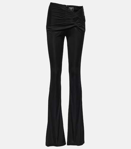 X Dua Lipa gathered jersey flared pants - Versace - Modalova