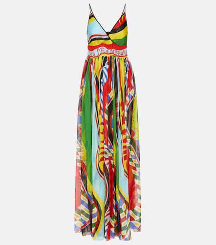 Carretto silk maxi dress - Dolce&Gabbana - Modalova